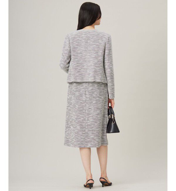 自由区「カラミツイードノーカラー ジャケット」|ノーカラージャケット|