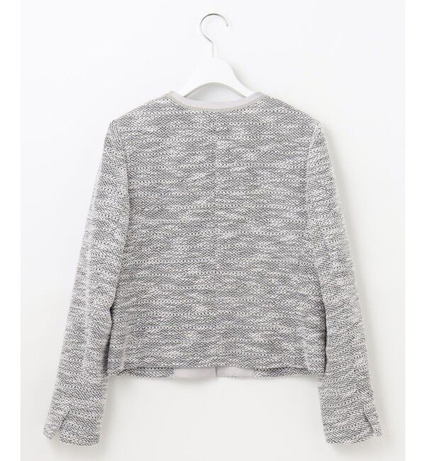 自由区「カラミツイードノーカラー ジャケット」|ノーカラージャケット|