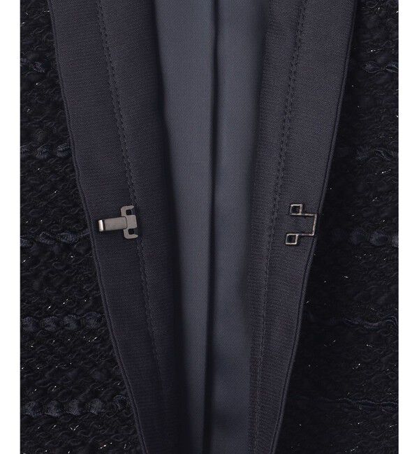 自由区「カラミツイードノーカラー ジャケット」|ノーカラージャケット|