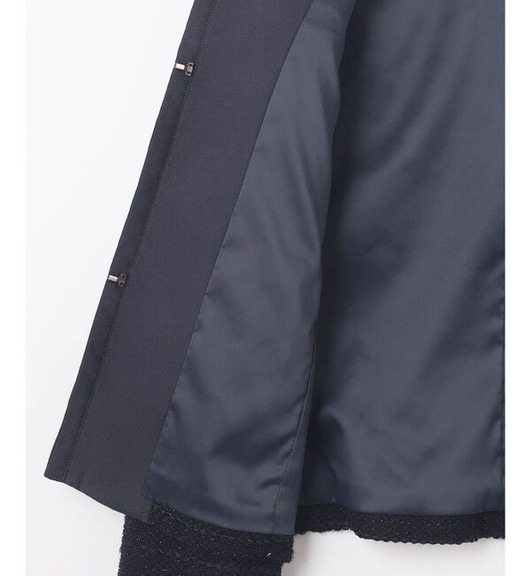 自由区「カラミツイードノーカラー ジャケット」|ノーカラージャケット|