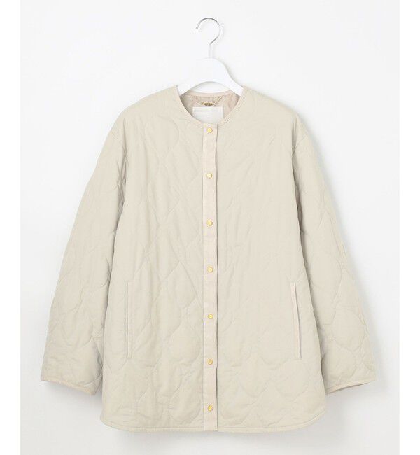 自由区「【洗える】パディングキルト アウター」|ノーカラージャケット|