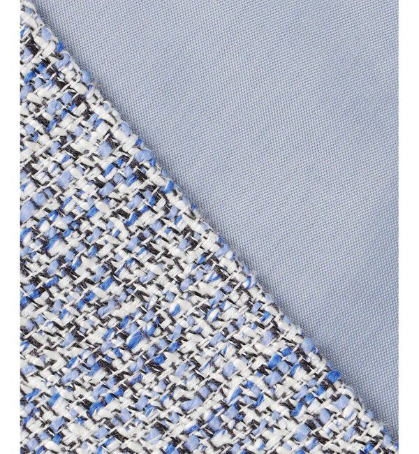 自由区「【セットアップ対応・洗える】ライトミックスツイード ジャケット」|ノーカラージャケット|