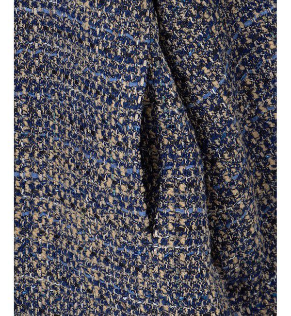 23区「GIOLICA ノーカラー ツイード ジャケット」|ノーカラージャケット|