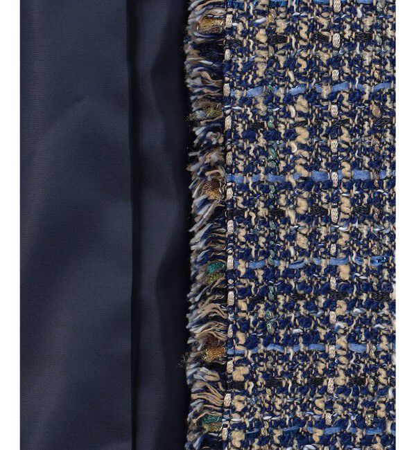 23区「GIOLICA ノーカラー ツイード ジャケット」|ノーカラージャケット|