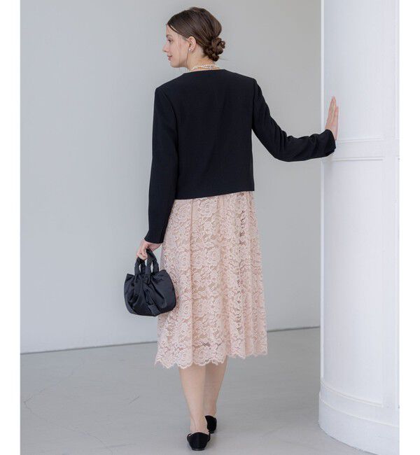 23区「【APPLAUDIR】クリアジョーゼット 3WAYコンパクトジャケット」|ノーカラージャケット|