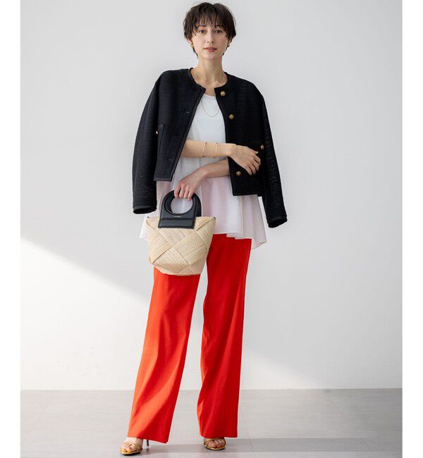 23区「【Oggi5月号掲載】サマーツイード ジャケット」|ノーカラージャケット|