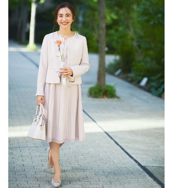 any SiS「リップルボーダーストレッチ ノーカラージャケット」|ノーカラージャケット|