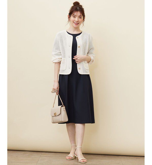 ANY SIS「【洗える】ラッセル ジャケット」|ノーカラージャケット|