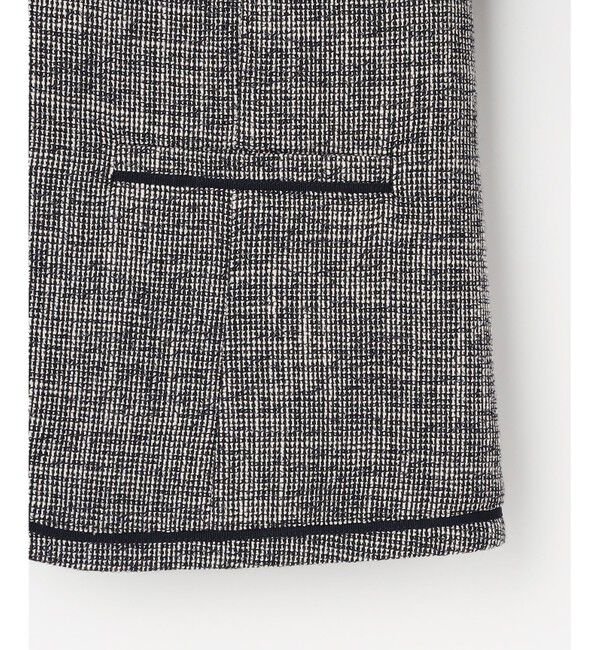 ANY SIS「ライトストレッチ ツイード ジャケット」|ノーカラージャケット|