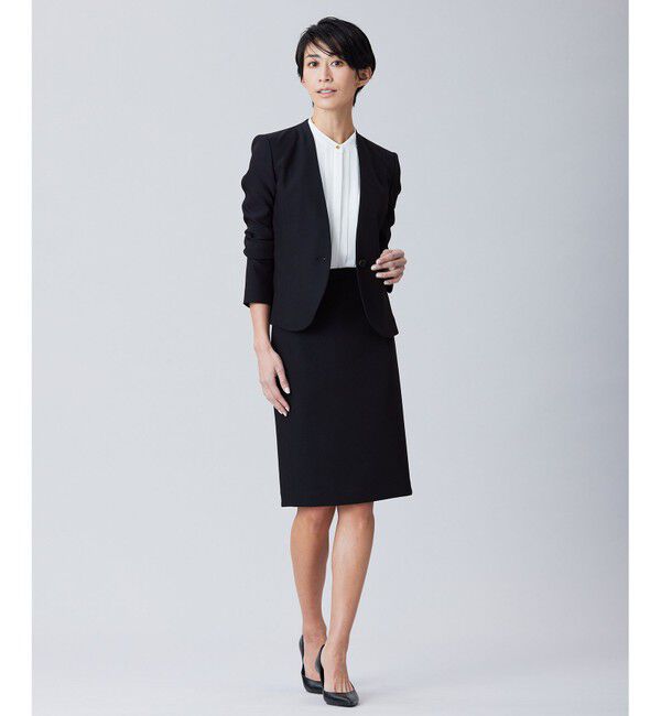 BEIGE,「【S-size】LUIZA / ノーカラージャケット」|ノーカラージャケット|