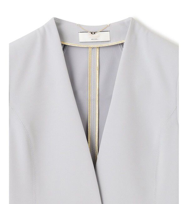 BEIGE,「【S-size】LUIZA / ノーカラージャケット」|ノーカラージャケット|