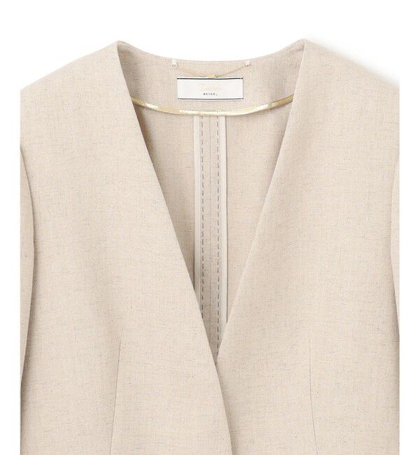 BEIGE,「CAROLE / ノーカラージャケット」|ノーカラージャケット|