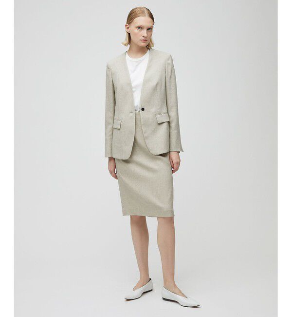 BEIGE,「【S-size】CAROLE / ノーカラージャケット」|ノーカラージャケット|