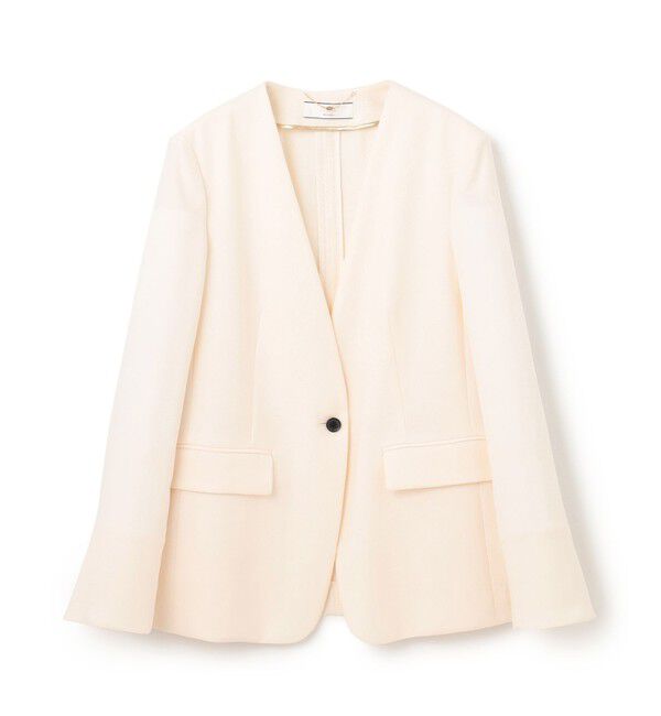 BEIGE,「【L-size】CAROLE / ノーカラージャケット」|ノーカラージャケット|