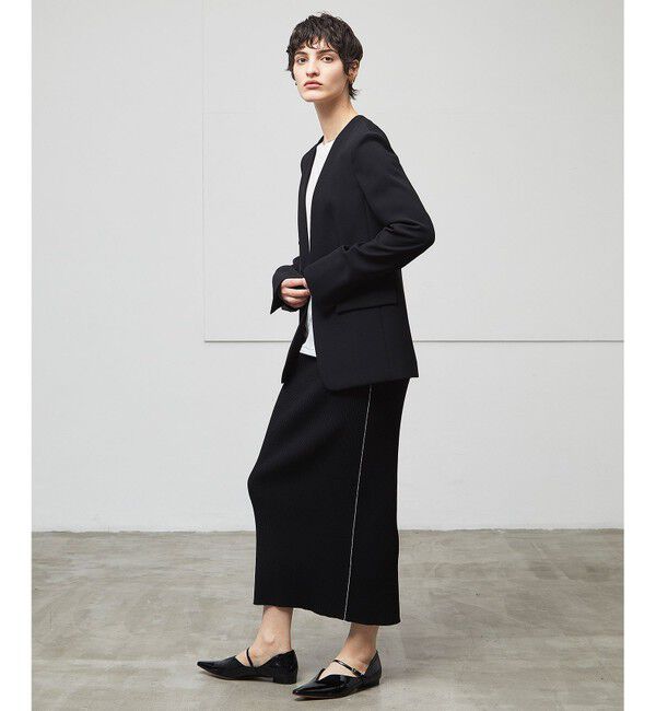 BEIGE,「【洗える・L-size】ALAINA / Vネックカラージャケット」|ノーカラージャケット|