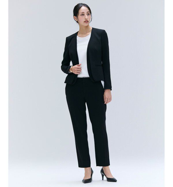 BEIGE,「【洗える・VERY NaVY 11月号掲載】CINDY / ダブルカラージャケット」|ノーカラージャケット|