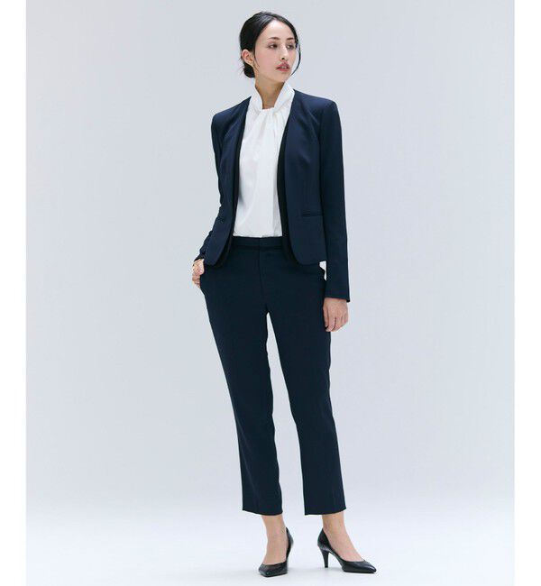 BEIGE,「【洗える・VERY NaVY 11月号掲載】CINDY / ダブルカラージャケット」|ノーカラージャケット|