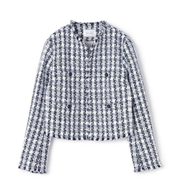 BEIGE,「BERYL / ファンシーツイードノーカラージャケット」|ノーカラージャケット|