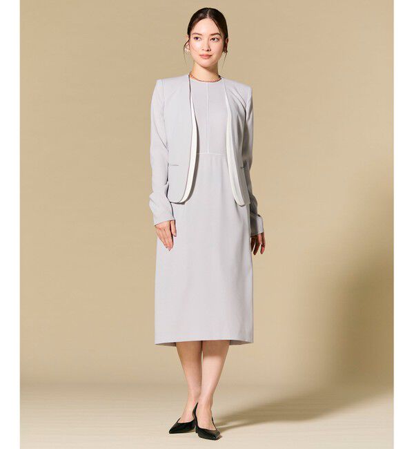 BEIGE,「【セットアップ対応】CINDY / ダブルカラージャケット」|ノーカラージャケット|