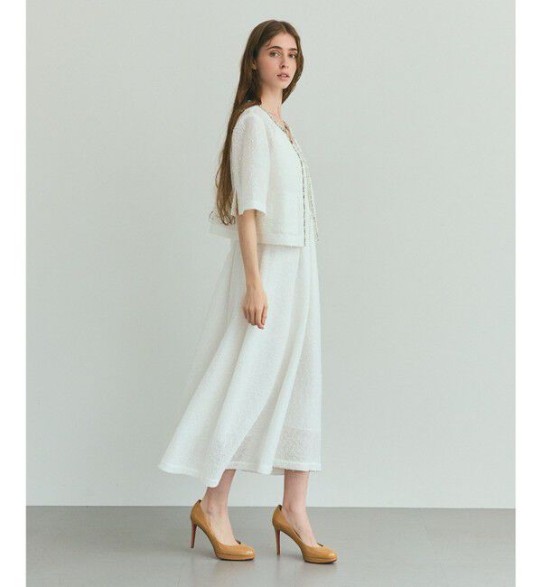 Grace Class「メッシュツイードジャケット」|ノーカラージャケット|