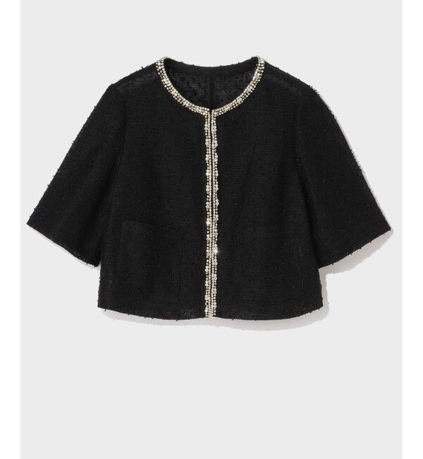 Grace Class「メッシュツイードジャケット」|ノーカラージャケット|