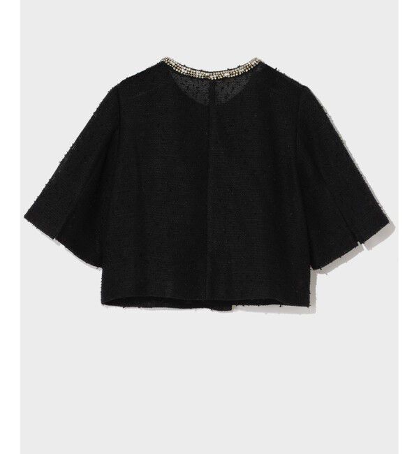 Grace Class「メッシュツイードジャケット」|ノーカラージャケット|