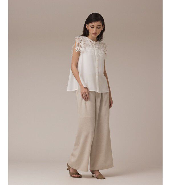 GRACE CONTINENTAL「パターンレースカラーブラウス」|シャツ・ブラウス|