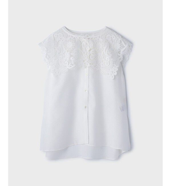 GRACE CONTINENTAL「パターンレースカラーブラウス」|シャツ・ブラウス|