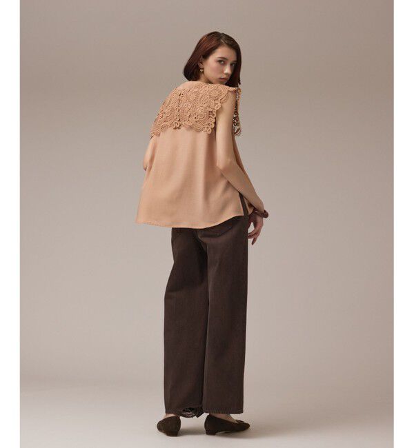 GRACE CONTINENTAL「パターンレースカラーブラウス」|シャツ・ブラウス|