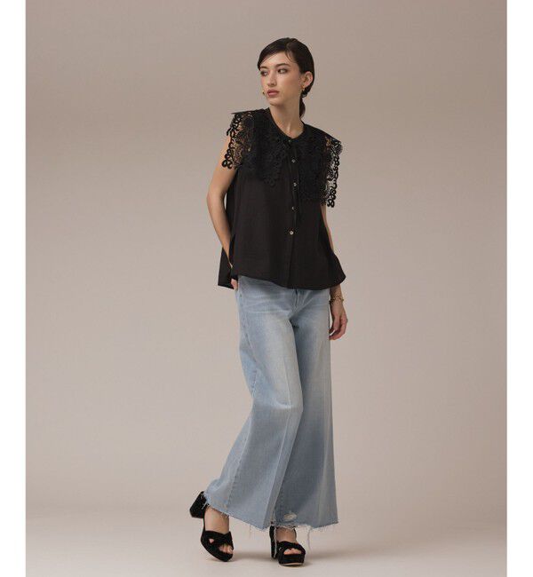 GRACE CONTINENTAL「パターンレースカラーブラウス」|シャツ・ブラウス|