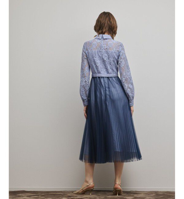 GRACE CONTINENTAL「コードレースプリーツワンピース」|ワンピース|