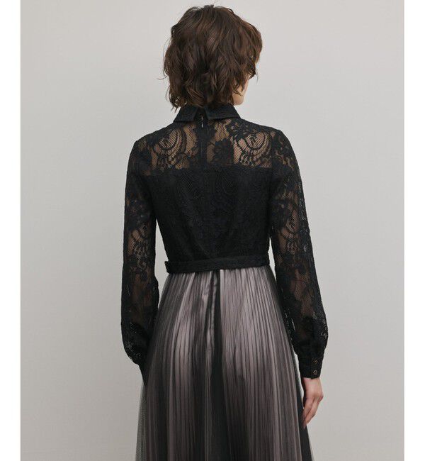 GRACE CONTINENTAL「コードレースプリーツワンピース」|ワンピース|