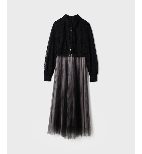 GRACE CONTINENTAL「コードレースプリーツワンピース」|ワンピース|