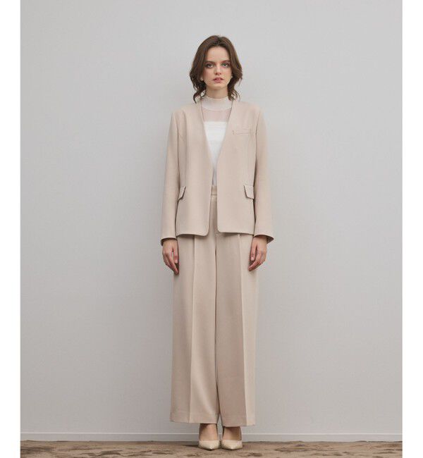 GRACE CONTINENTAL「トリアセノーカラージャケット」|ノーカラージャケット|