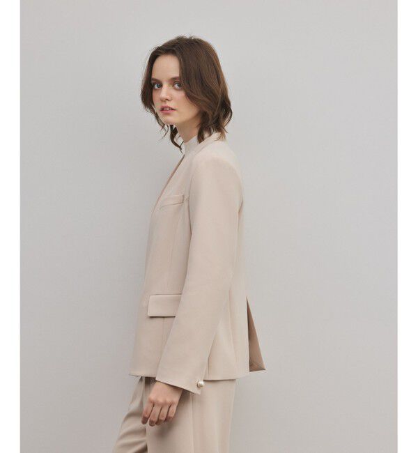 GRACE CONTINENTAL「トリアセノーカラージャケット」|ノーカラージャケット|