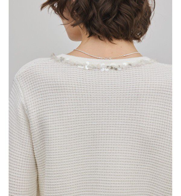 GRACE CONTINENTAL「ブレードツイードニットジャケット」|ノーカラージャケット|