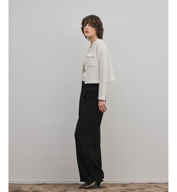 GRACE CONTINENTAL「ブレードツイードニットジャケット」|ノーカラージャケット|