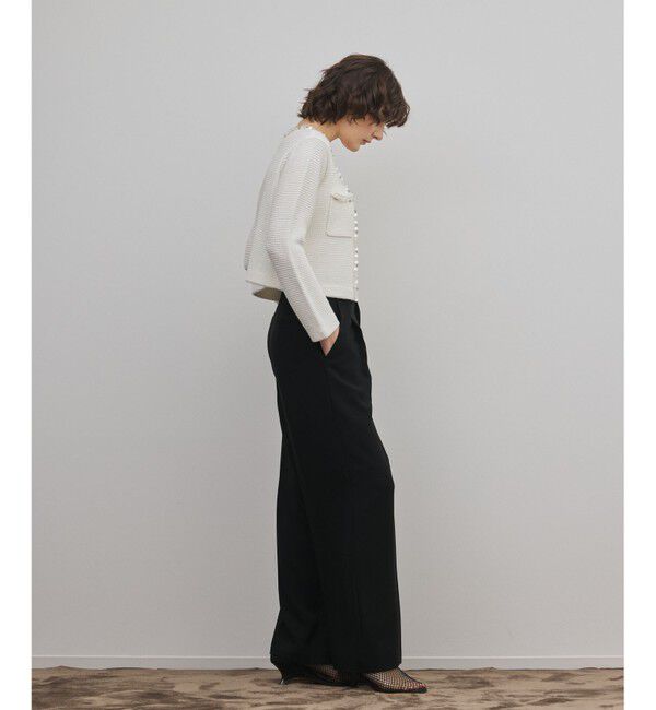 GRACE CONTINENTAL「ブレードツイードニットジャケット」|ノーカラージャケット|