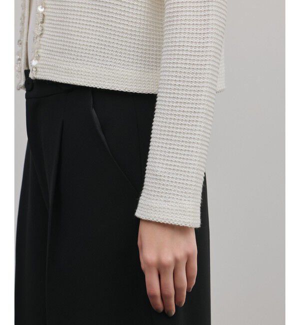 GRACE CONTINENTAL「ブレードツイードニットジャケット」|ノーカラージャケット|