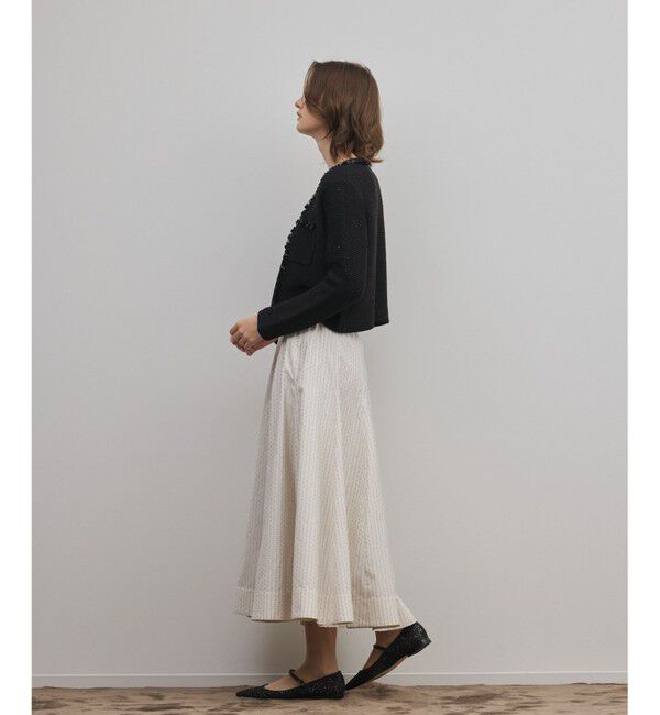 GRACE CONTINENTAL「ブレードツイードニットジャケット」|ノーカラージャケット|