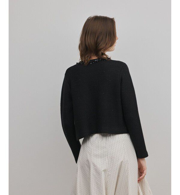 GRACE CONTINENTAL「ブレードツイードニットジャケット」|ノーカラージャケット|