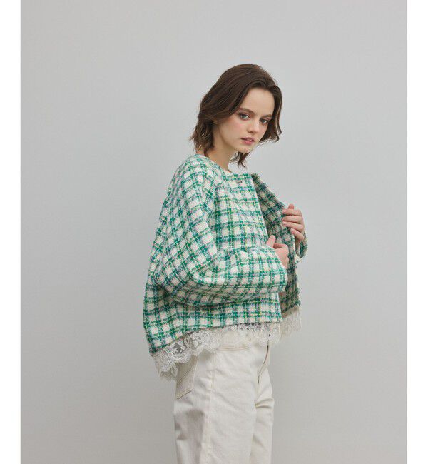 Diagram「レースヘムツイードジャケット」|ノーカラージャケット|