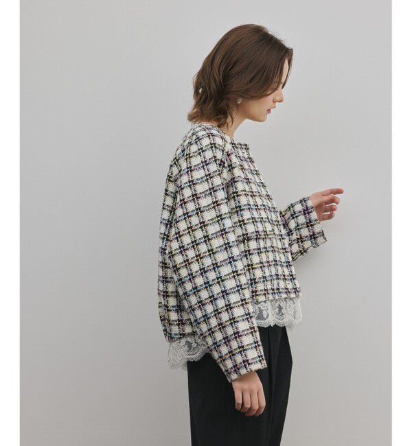 Diagram「レースヘムツイードジャケット」|ノーカラージャケット|