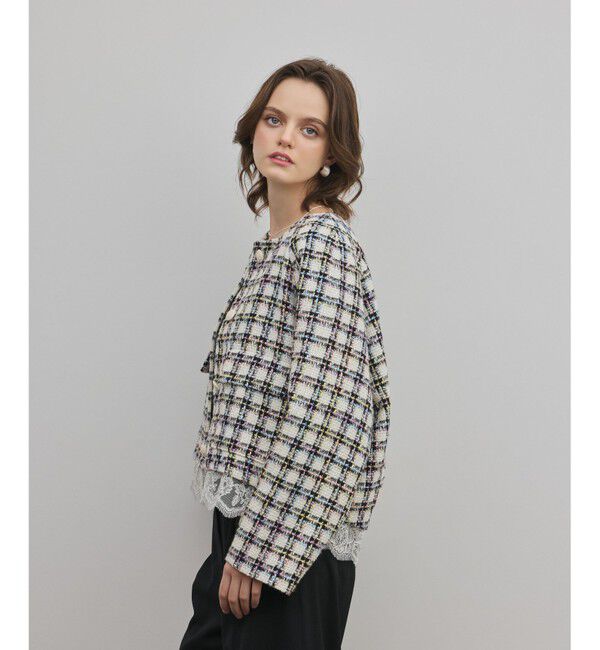 Diagram「レースヘムツイードジャケット」|ノーカラージャケット|