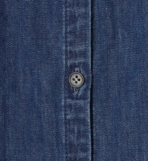 Rie Miller「【追加7回】【RM denim】フリルギャザーデニムブラウス」|シャツ・ブラウス|