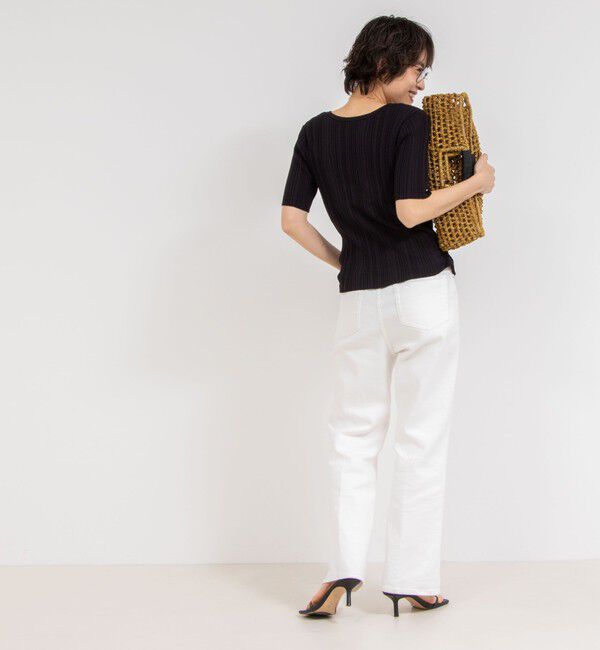 Rie Miller「《手洗い可能》ランダムテレコ2WAYカーディガン」|カーディガン|