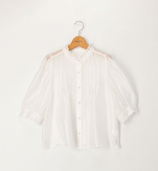 NOLLEY'S「5分袖衿フリルブラウス」|シャツ・ブラウス|