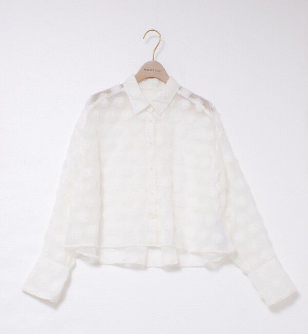 NOLLEY'S sophi「シアーフラワージャガードショートシャツ」|シャツ・ブラウス|