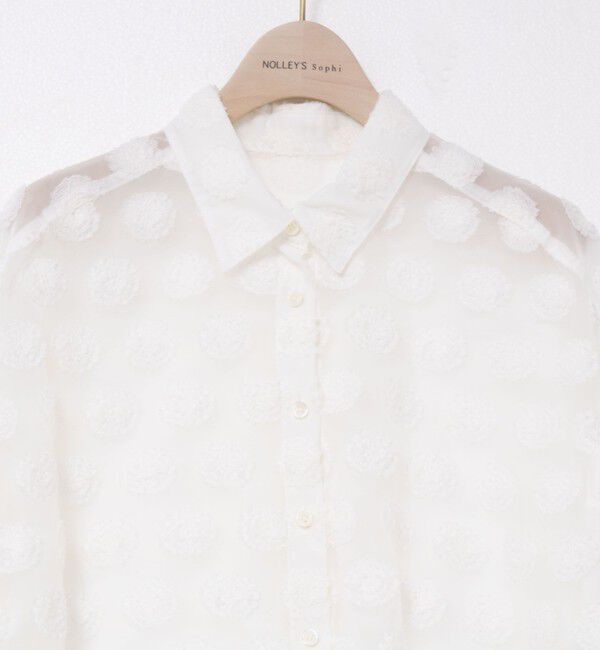 NOLLEY'S sophi「シアーフラワージャガードショートシャツ」|シャツ・ブラウス|