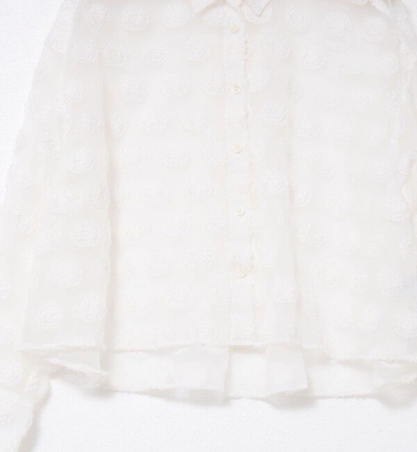 NOLLEY'S sophi「シアーフラワージャガードショートシャツ」|シャツ・ブラウス|